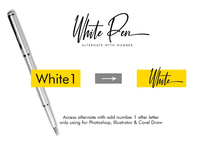 White Pen Regular Font preview